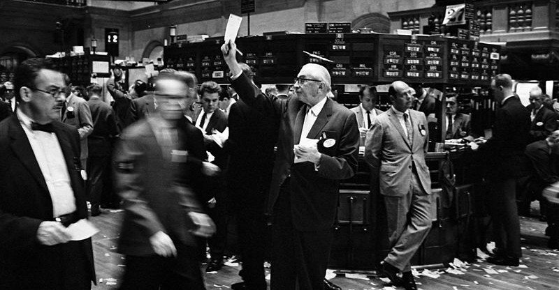 NY stock exchange trading floor