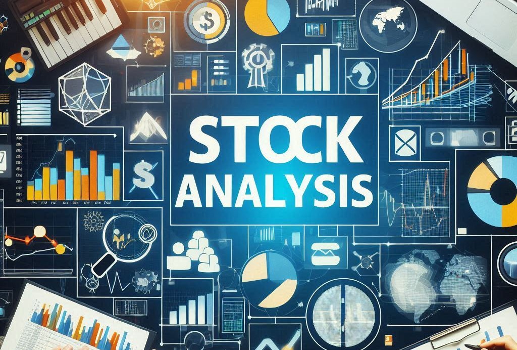 A collage of graphs charts and icons relating to finance