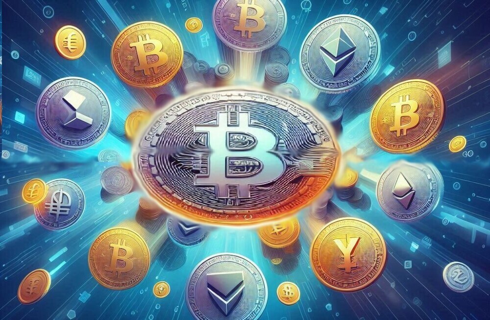 An image of various cryptocurrencies
