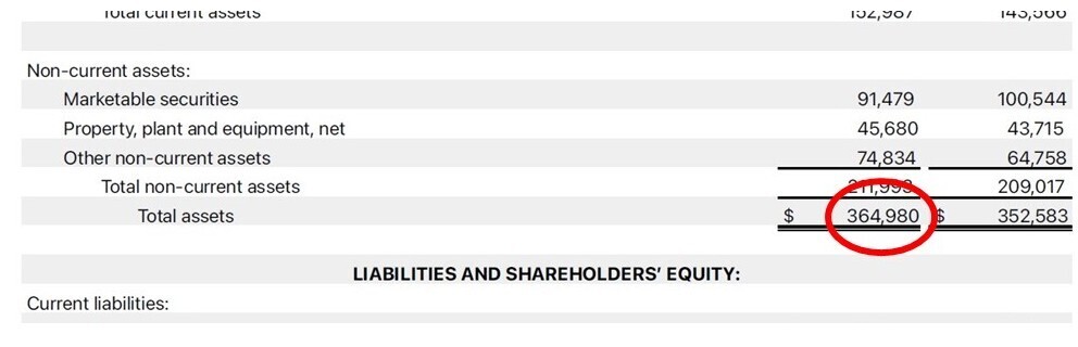 Apple Inc. total assets