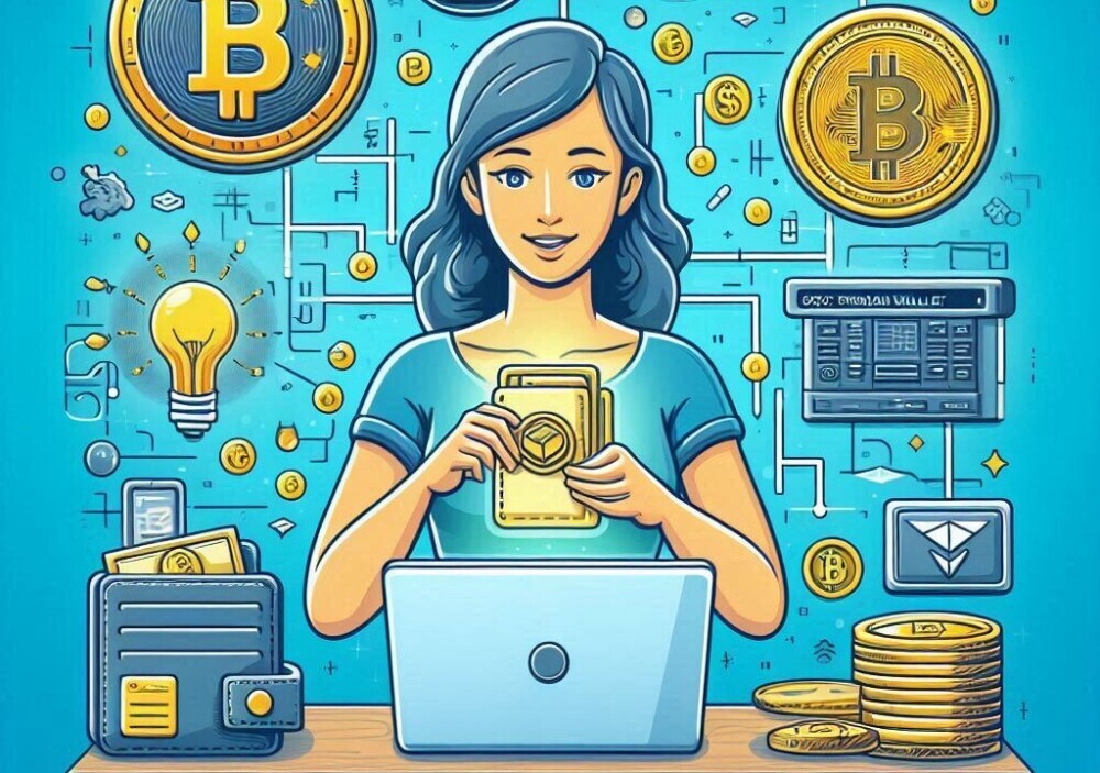 Crypto investor with different wallet options