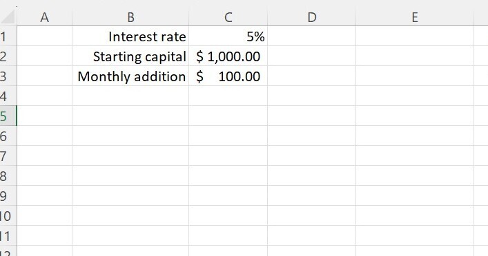 Excel sheet variables added